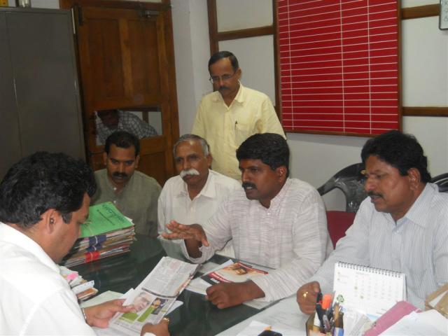A panel of Hindus meeting Dy. District Collector Mr. Dashrath Redkar